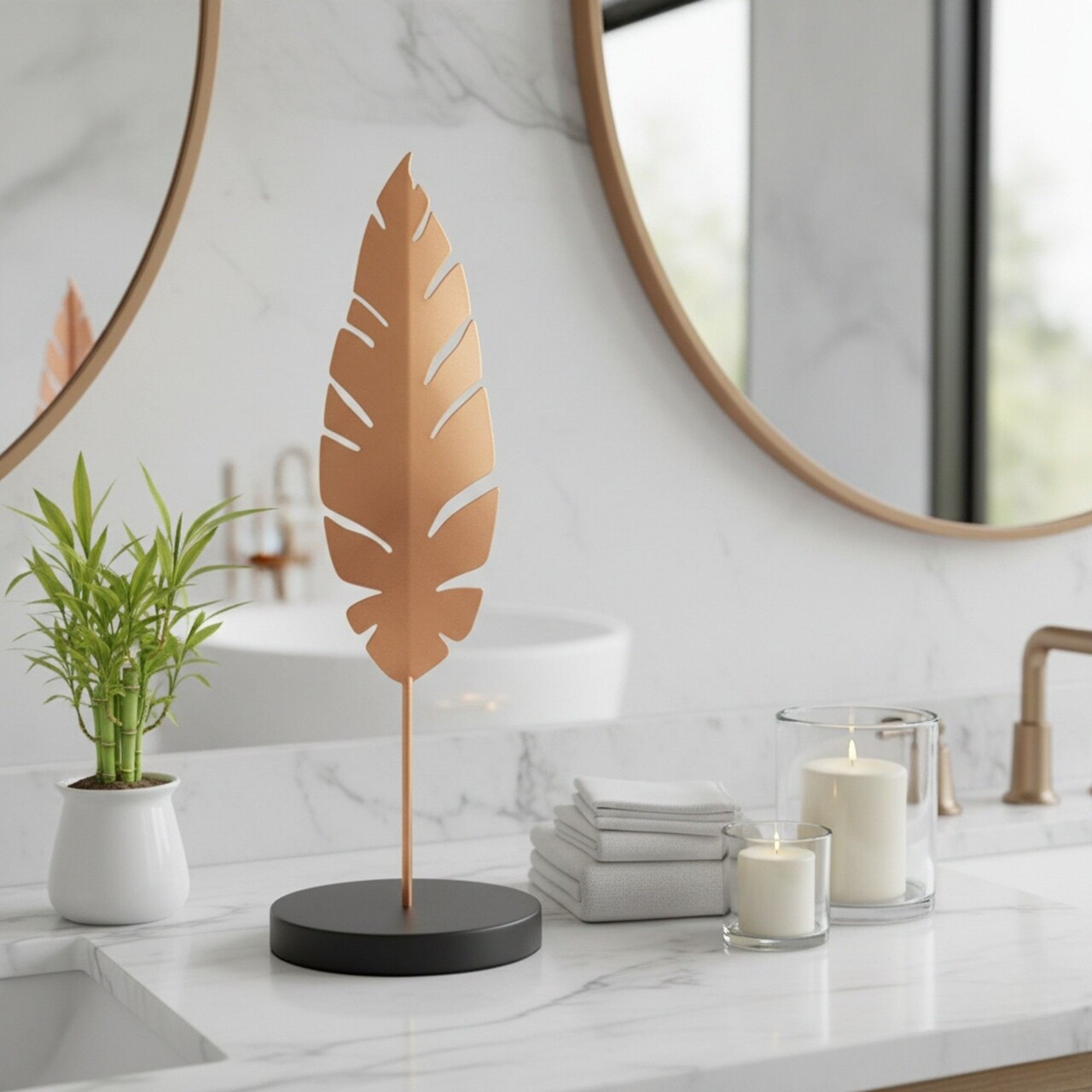 Decoratiune, Dm-003-A, 51x13x13 cm, Cupru/Negru - imagine 6